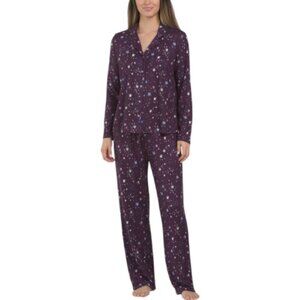 JACLYN 2pc Wisperluxe Start Print Long Sleeve Pajama Set